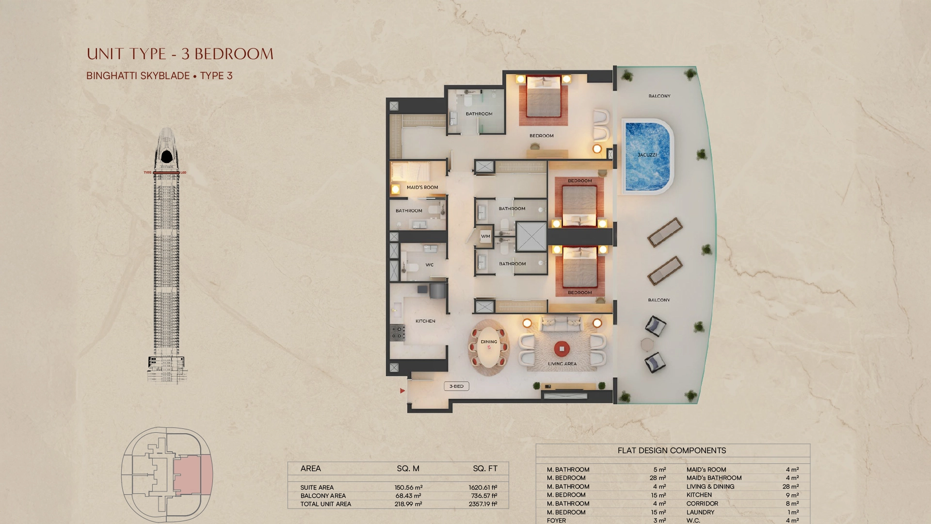 3 BR - Type A